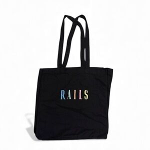 Rails Cotton Canvas Tote Bag in Black